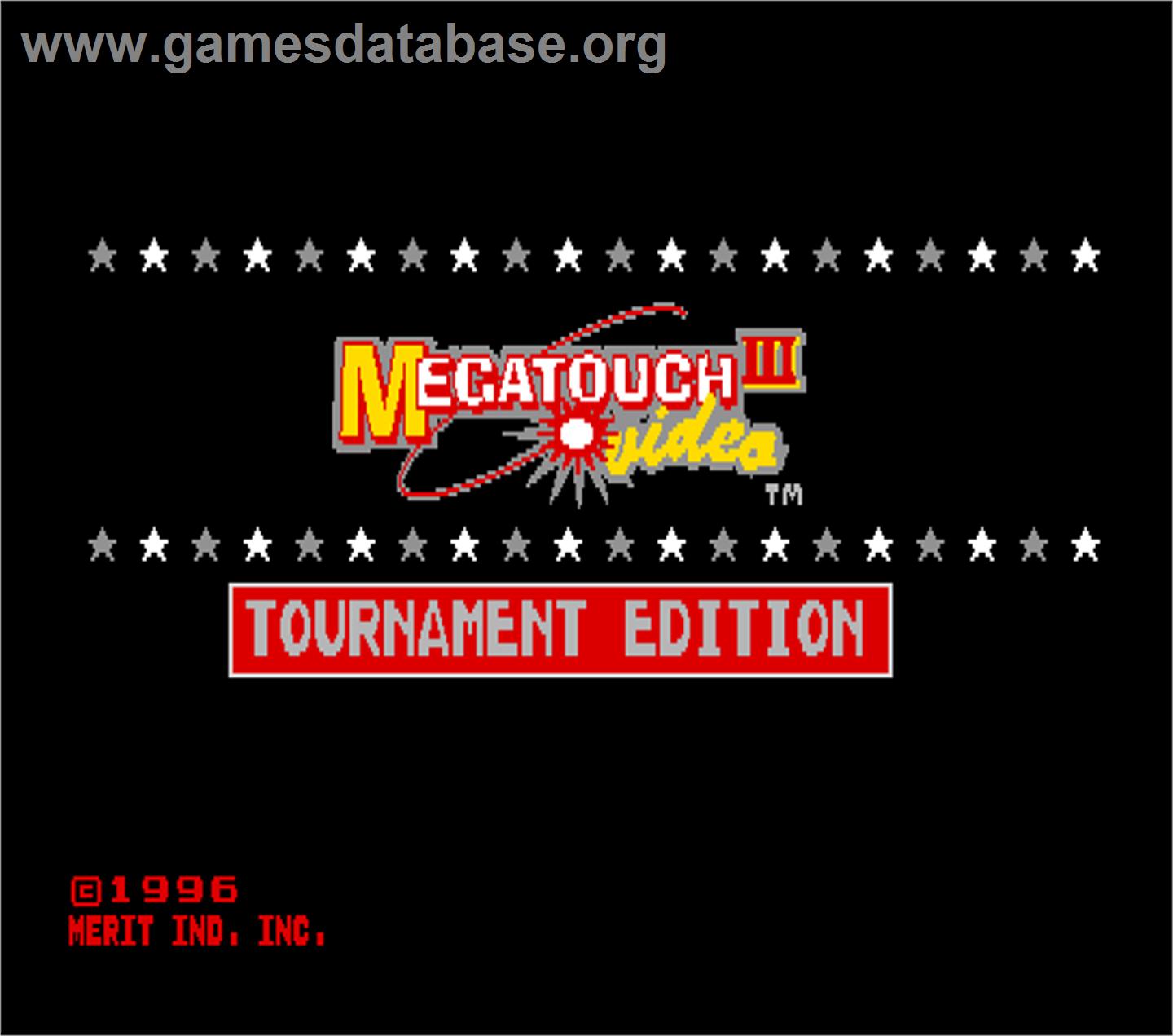 Megatouch III Tournament Edition - Arcade - Artwork - Title Screen