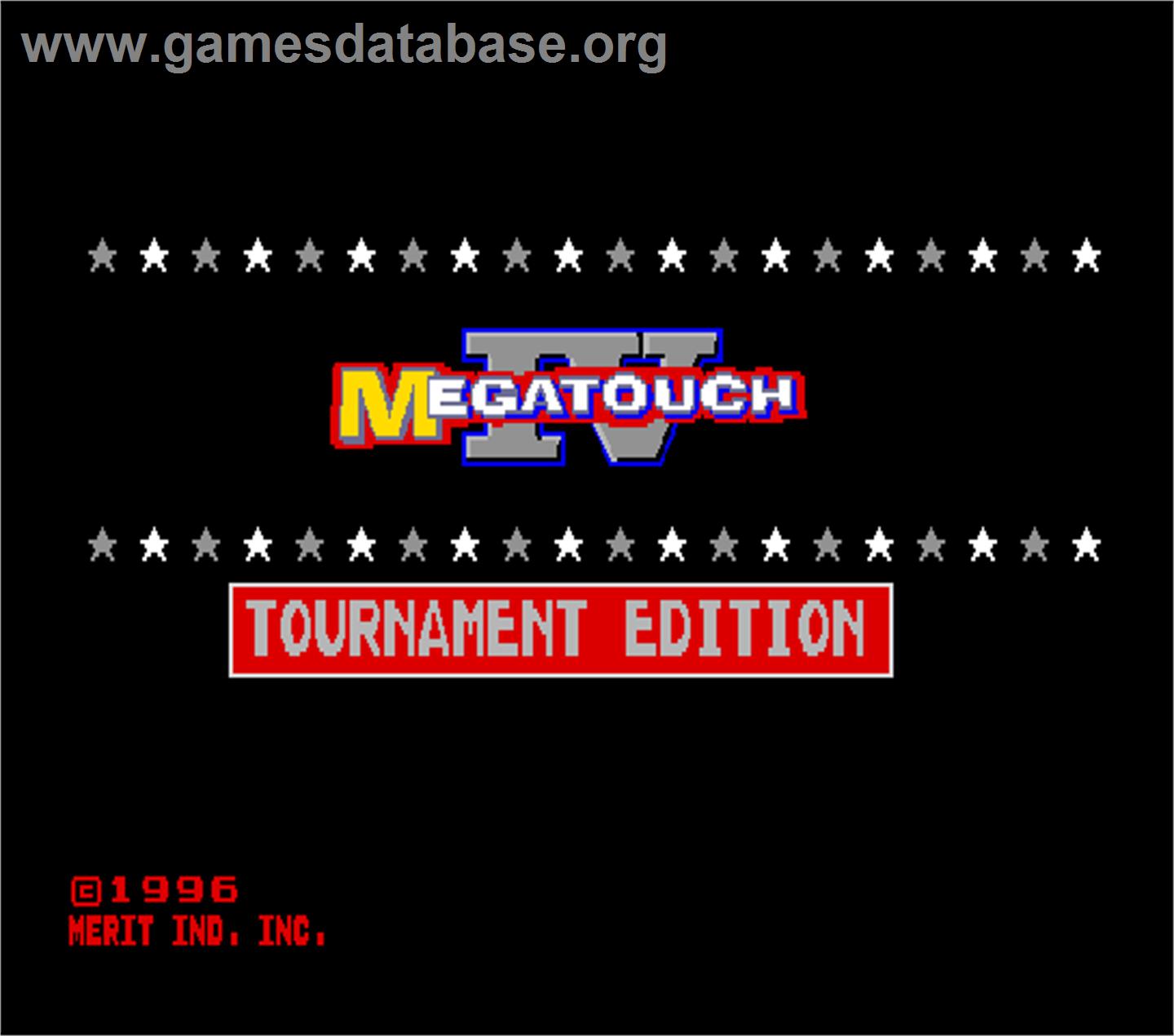 Megatouch IV Tournament Edition - Arcade - Artwork - Title Screen