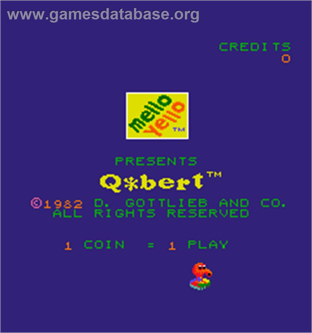 Mello Yello Q*bert - Arcade - Artwork - Title Screen