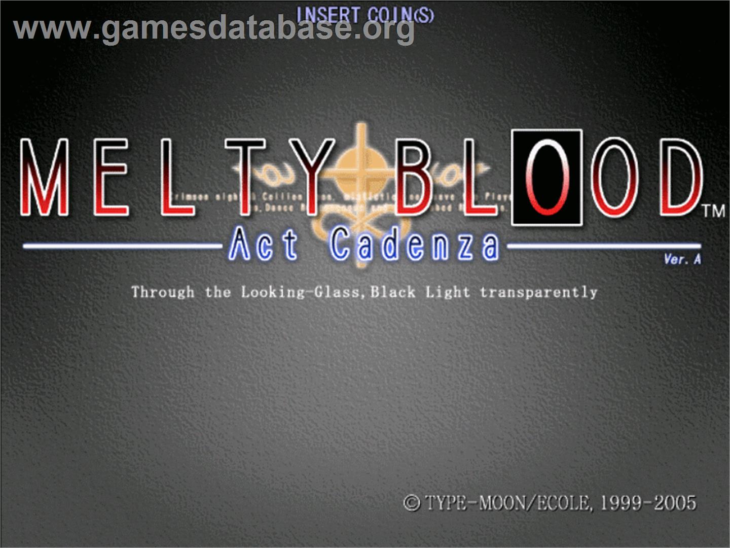 Melty Blood Act Cadenza - Arcade - Artwork - Title Screen