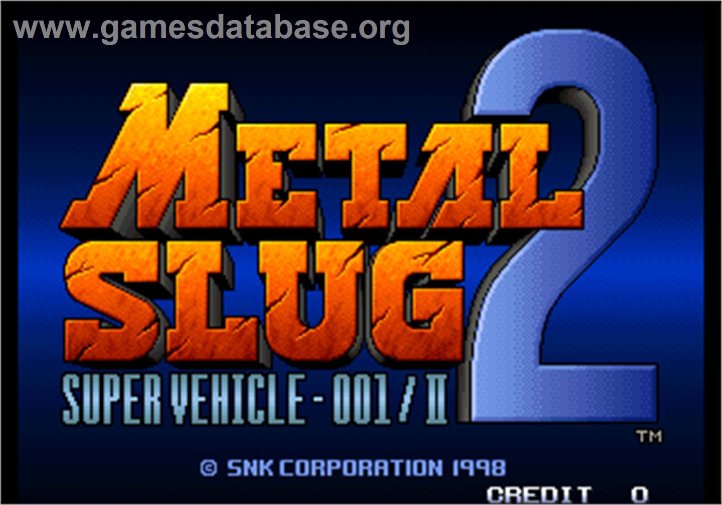 Metal Slug 2 - Super Vehicle-001/II - Arcade - Artwork - Title Screen