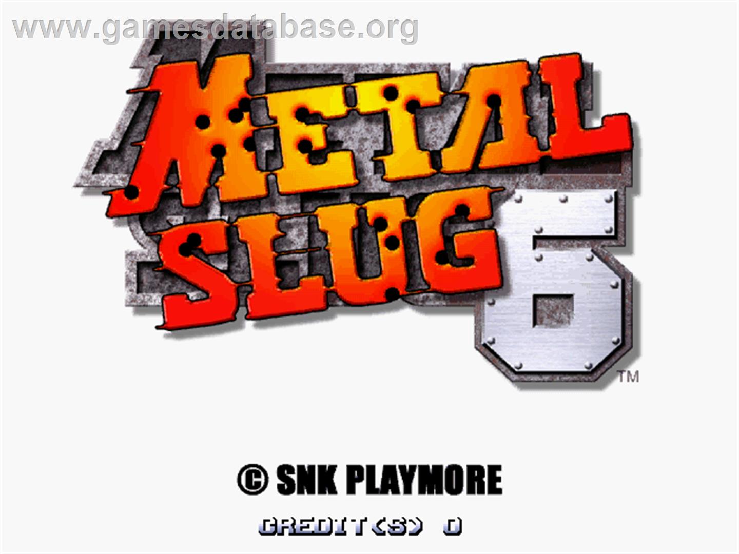 Metal Slug 6 - Arcade - Artwork - Title Screen