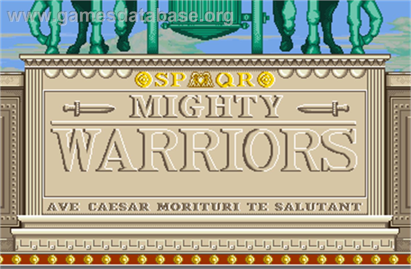 Mighty Warriors - Arcade - Artwork - Title Screen