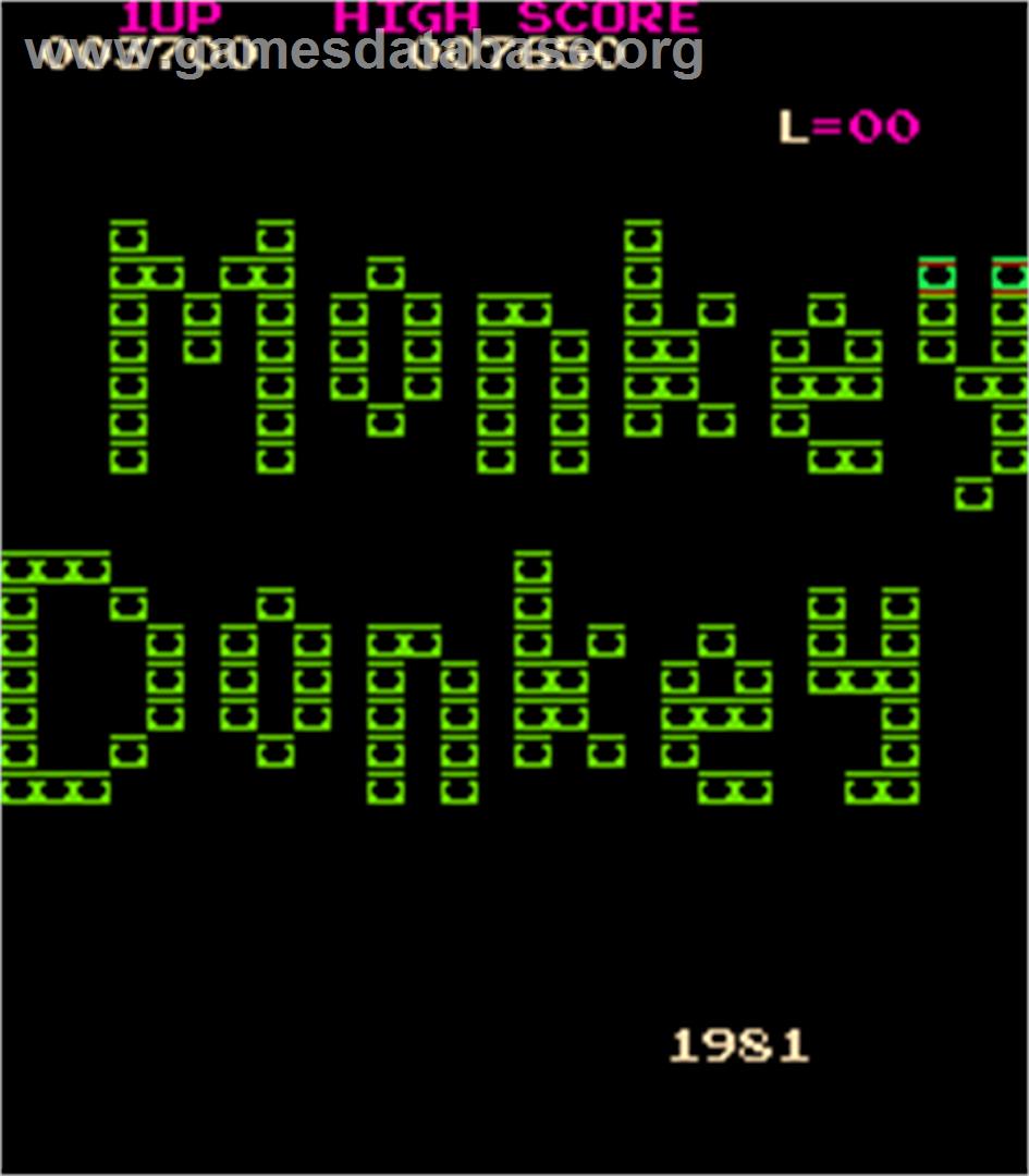 Monkey Donkey - Arcade - Artwork - Title Screen