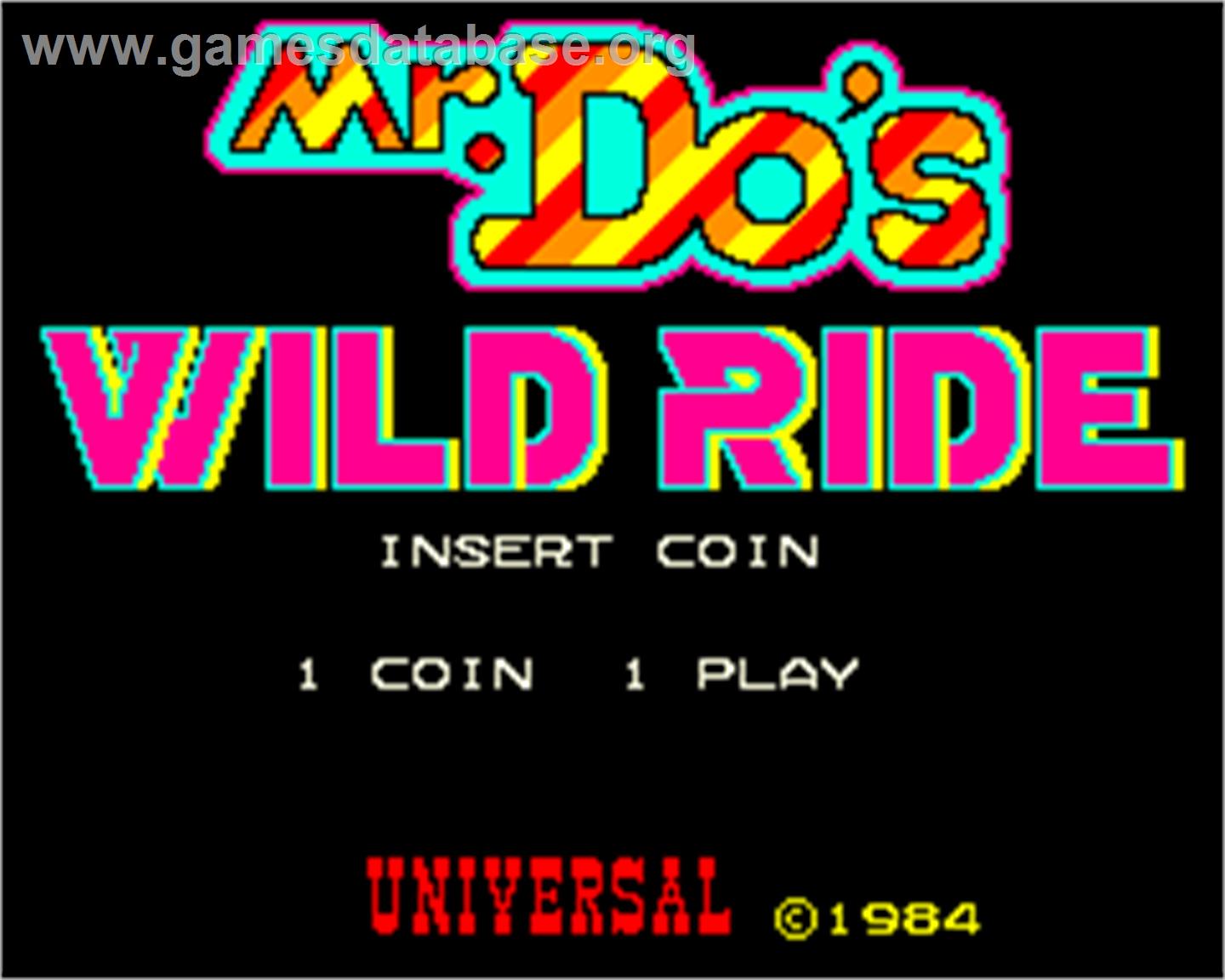 Mr. Do's Wild Ride - Arcade - Artwork - Title Screen
