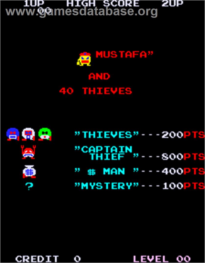 Mustafa and 40 Thieves - Arcade - Artwork - Title Screen