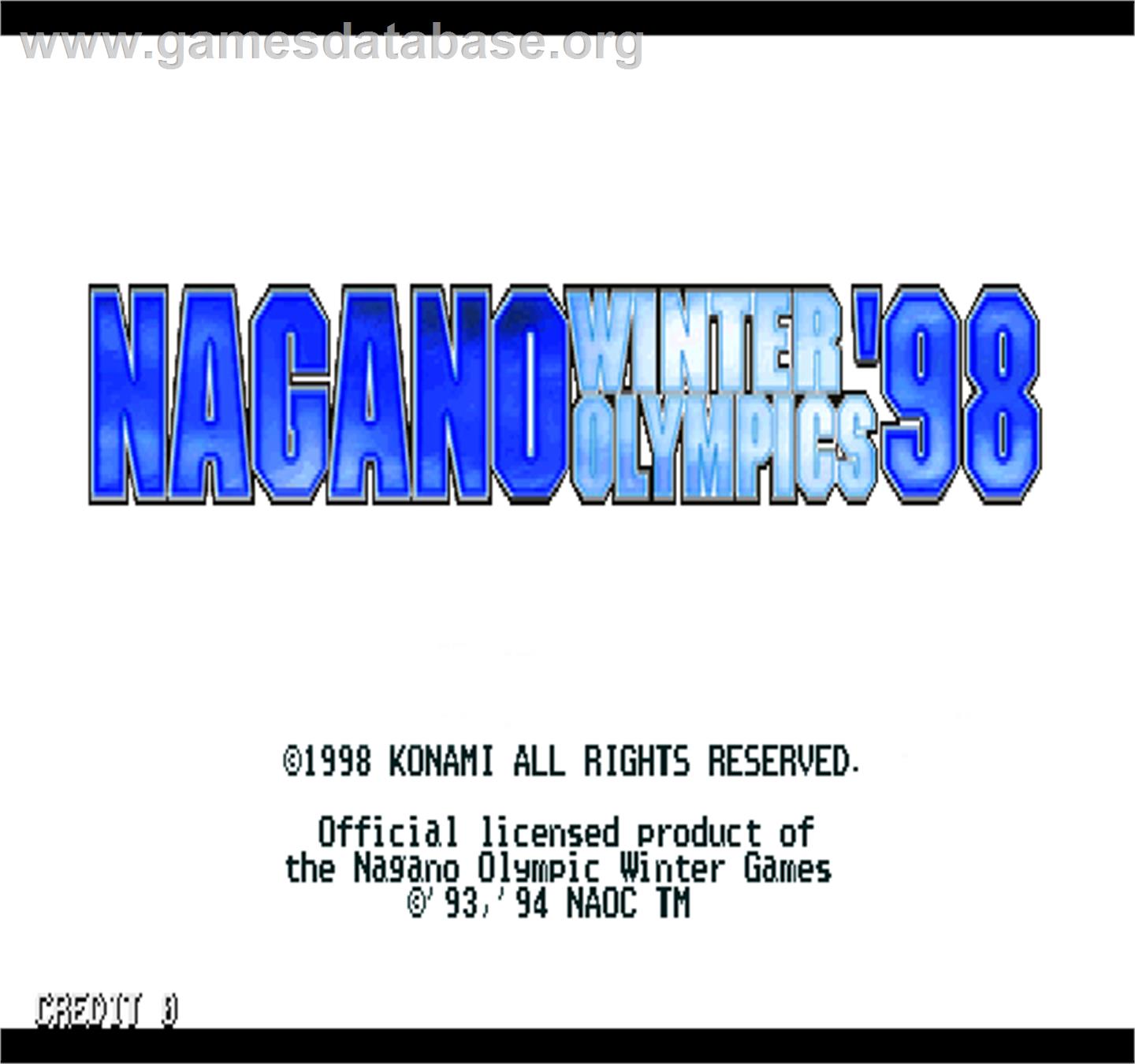 Nagano Winter Olympics '98 - Arcade - Artwork - Title Screen