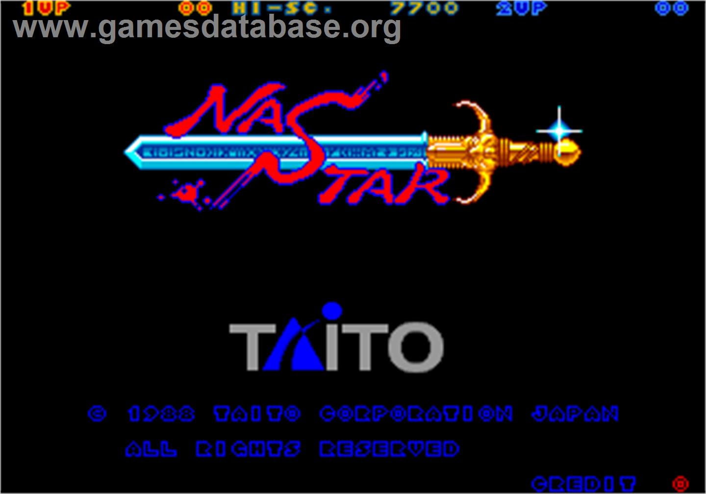Nastar - Arcade - Artwork - Title Screen