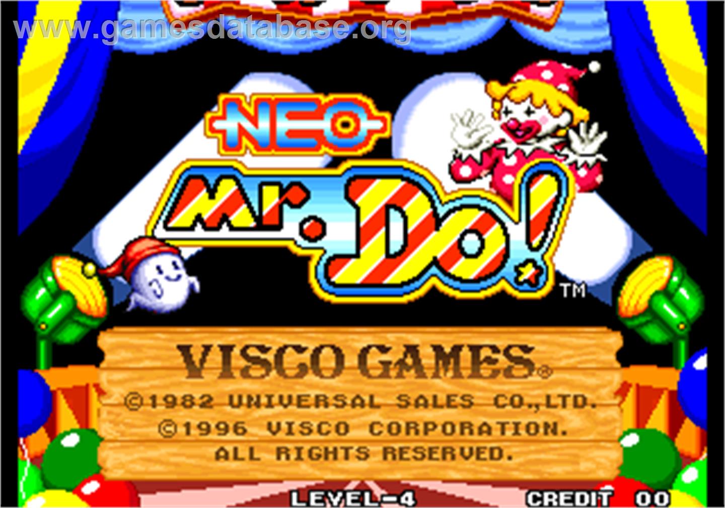 Neo Mr. Do! - Arcade - Artwork - Title Screen