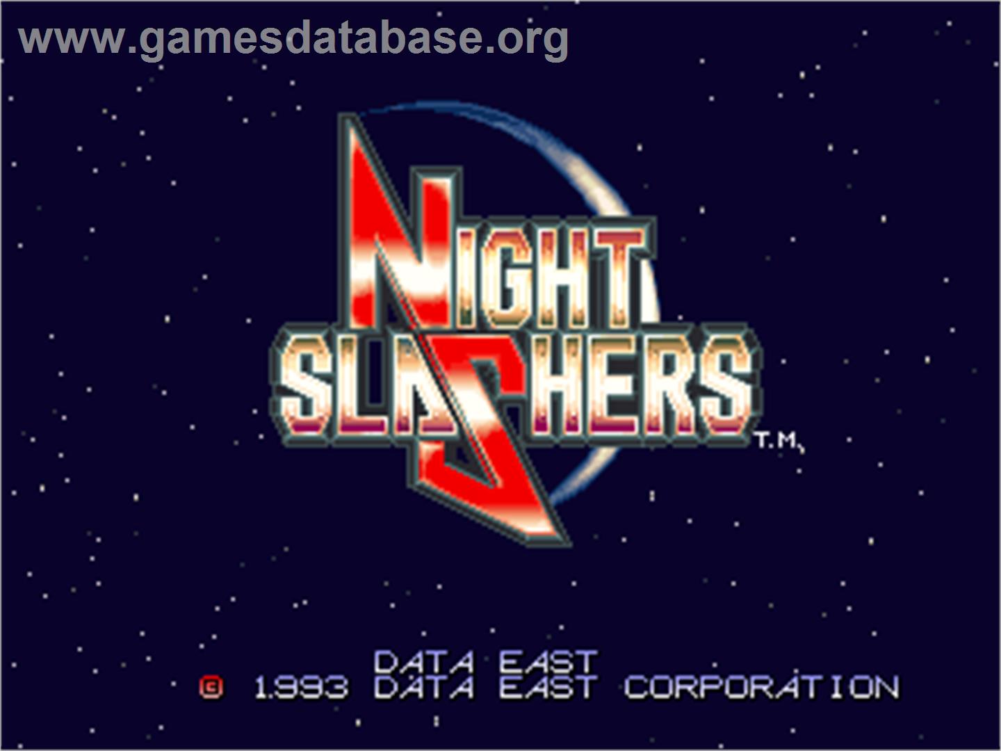 Night Slashers - Arcade - Artwork - Title Screen