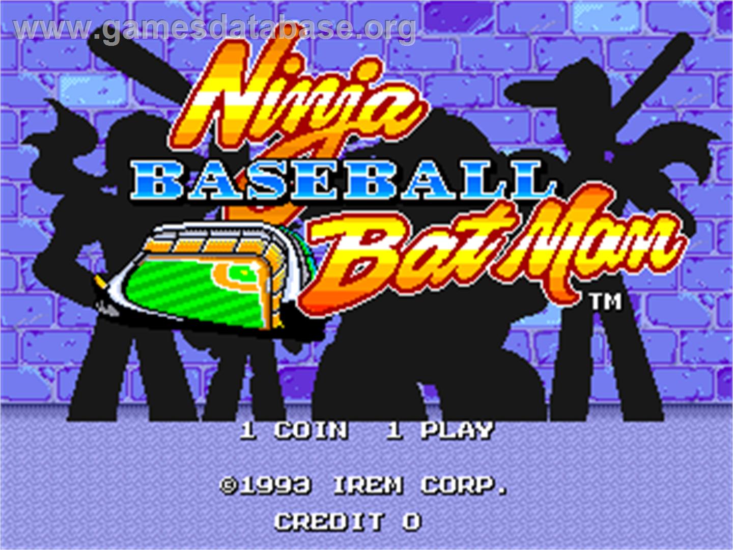 Ninja Baseball Bat Man - Arcade - Artwork - Title Screen