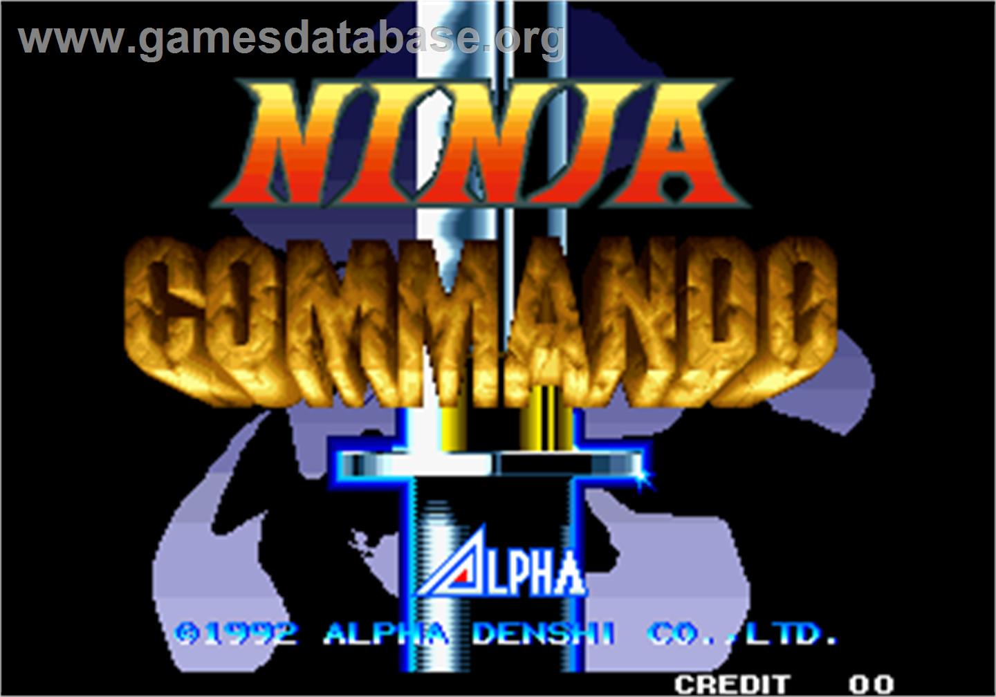 Ninja Commando - Arcade - Artwork - Title Screen