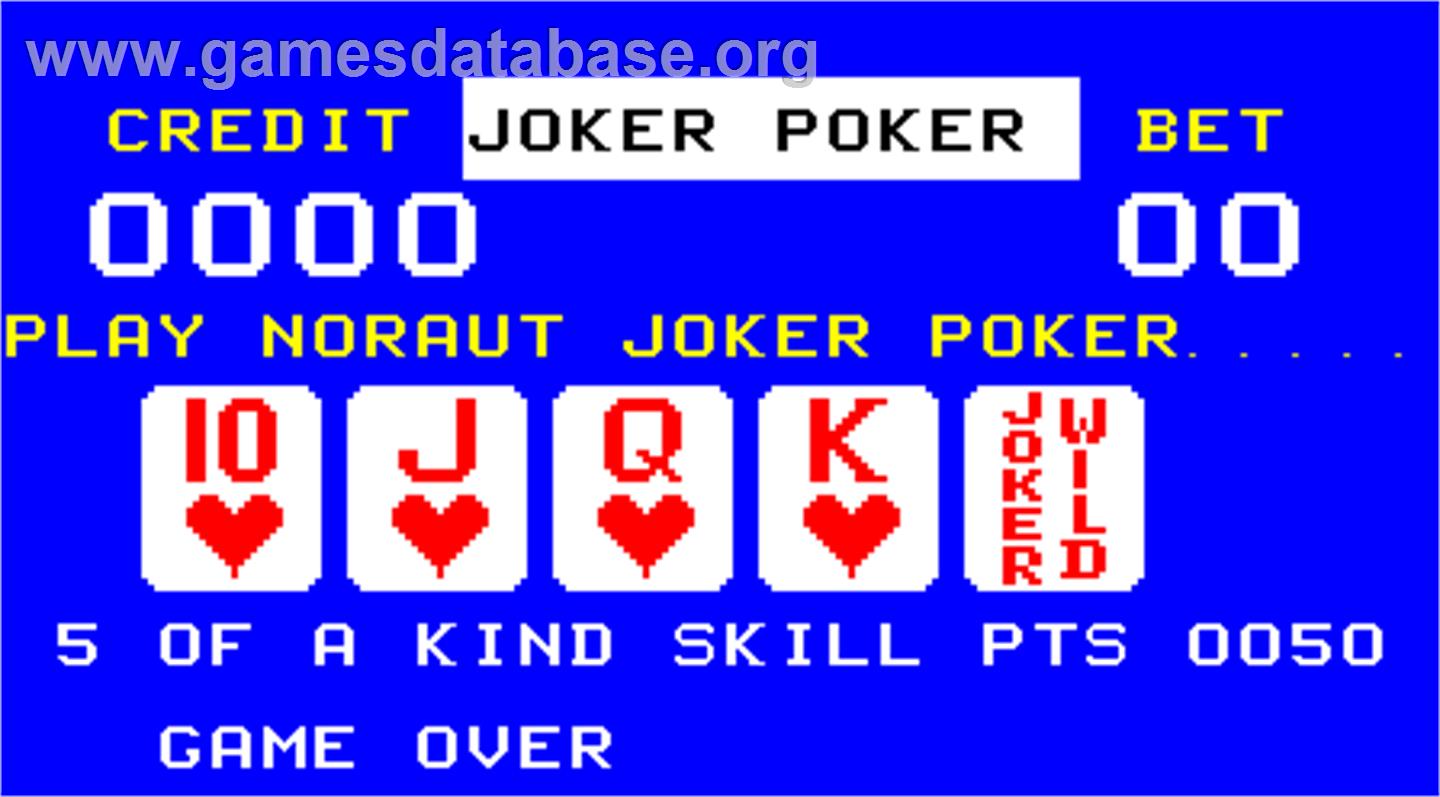 Noraut Joker Poker - Arcade - Artwork - Title Screen