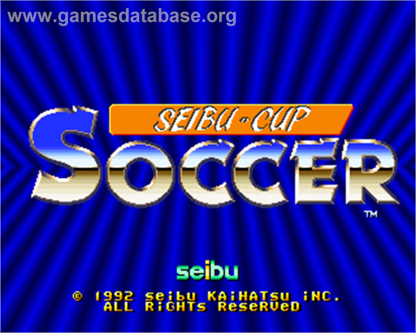 Olympic Soccer '92 - Arcade - Artwork - Title Screen