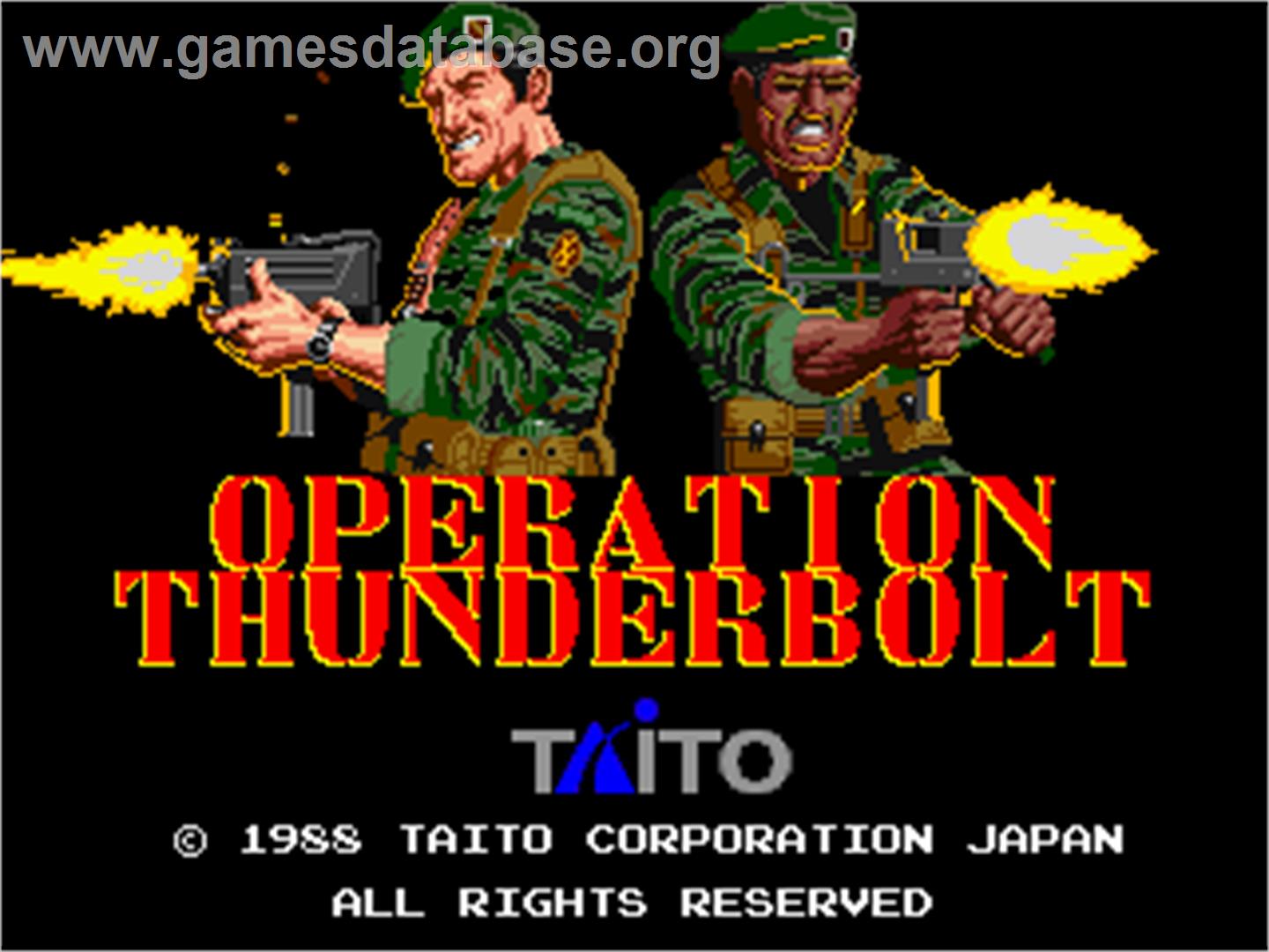 Operation Thunderbolt - Arcade - Artwork - Title Screen