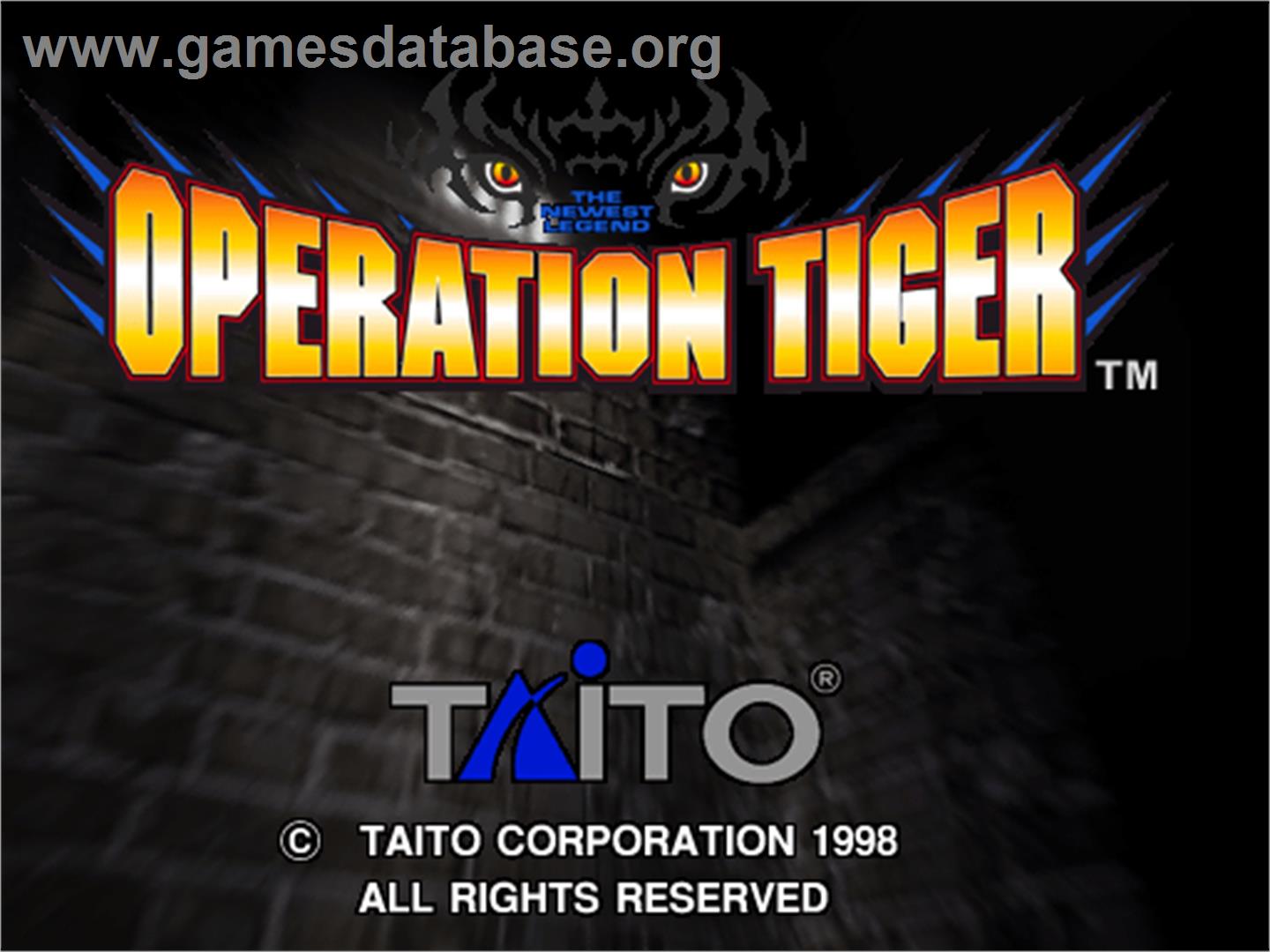 Operation Tiger - Arcade - Artwork - Title Screen