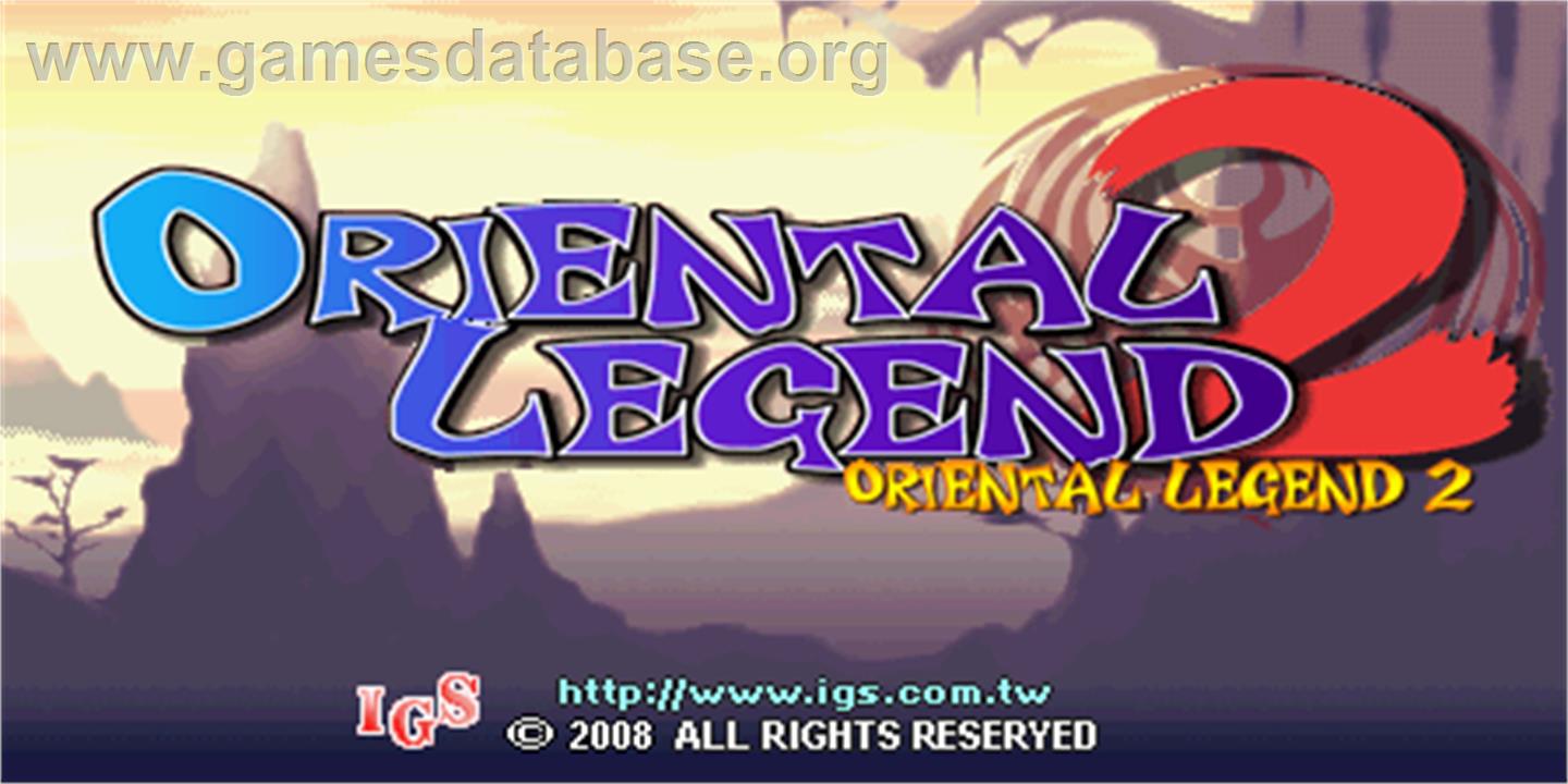 Oriental Legend 2 - Arcade - Artwork - Title Screen
