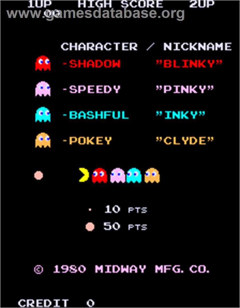 Pac-Man - Arcade - Artwork - Title Screen