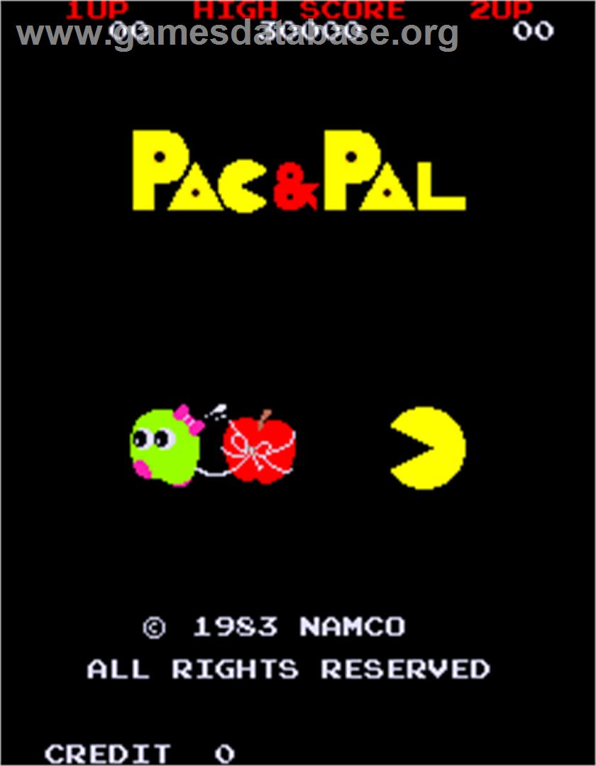 Pac & Pal - Arcade - Artwork - Title Screen