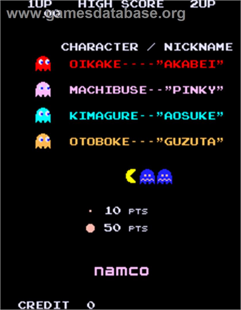 Pac Man - Arcade - Artwork - Title Screen