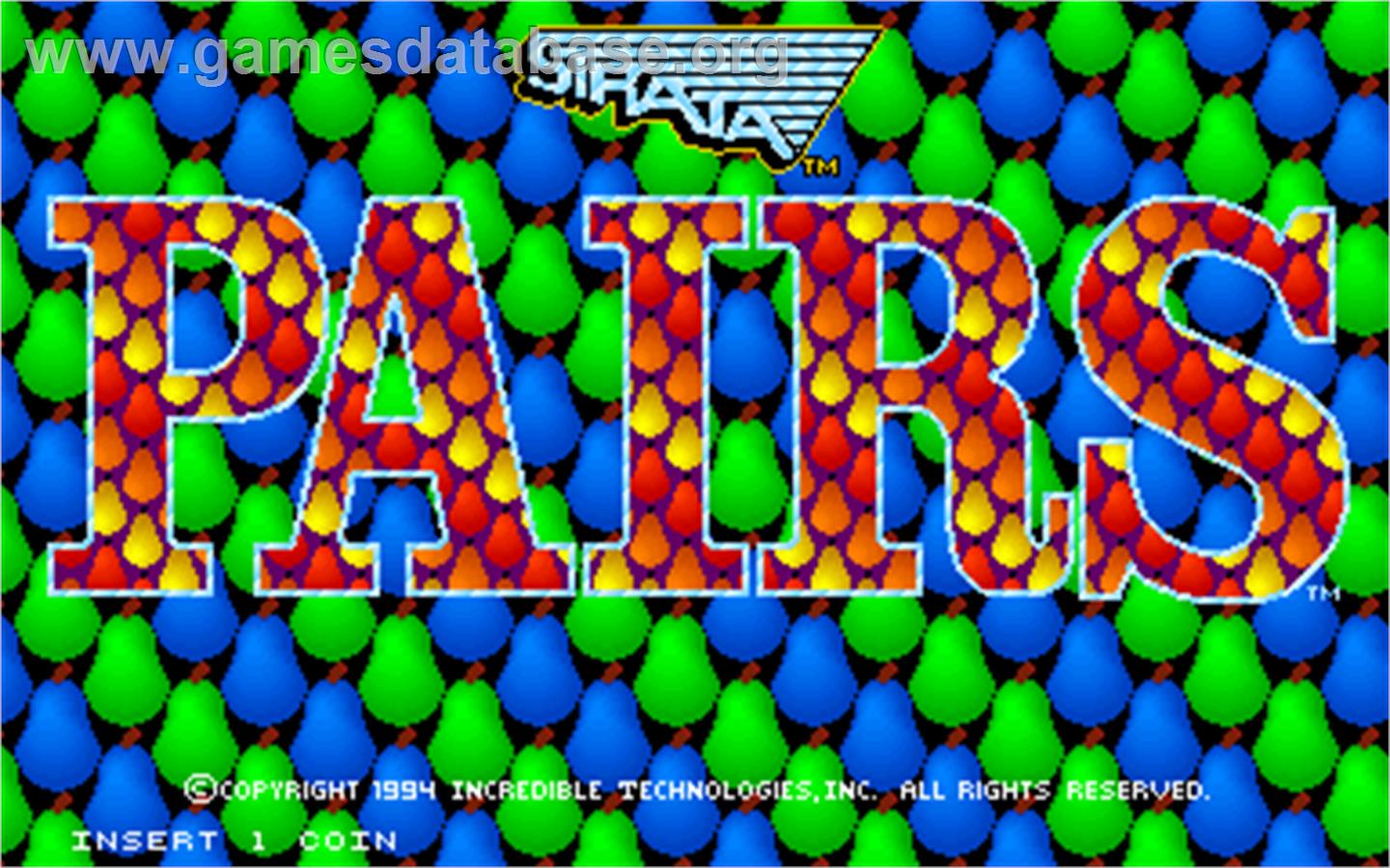 Pairs Redemption - Arcade - Artwork - Title Screen