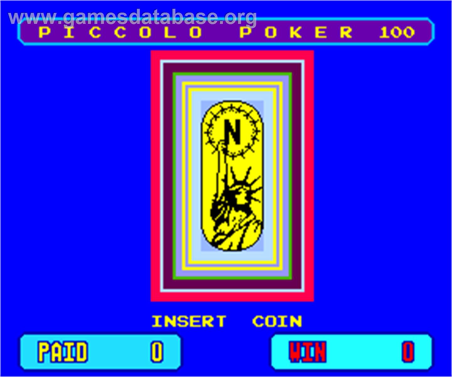 Piccolo Poker 100 - Arcade - Artwork - Title Screen