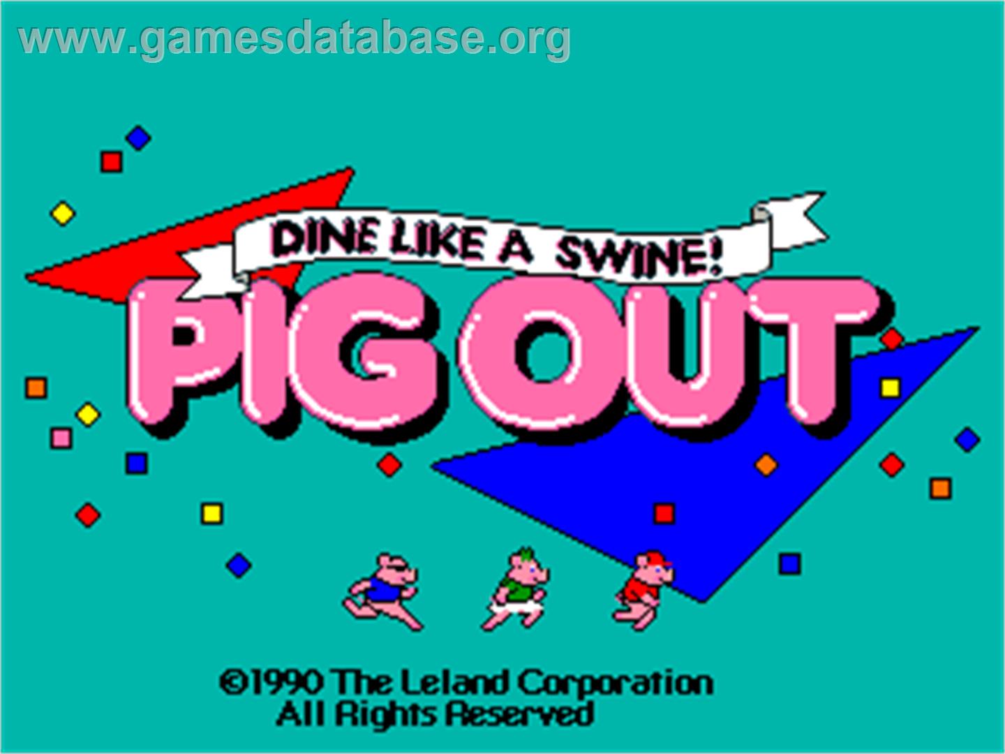 Pig Out: Dine Like a Swine! - Arcade - Artwork - Title Screen