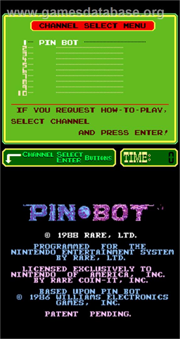 PinBot - Arcade - Artwork - Title Screen