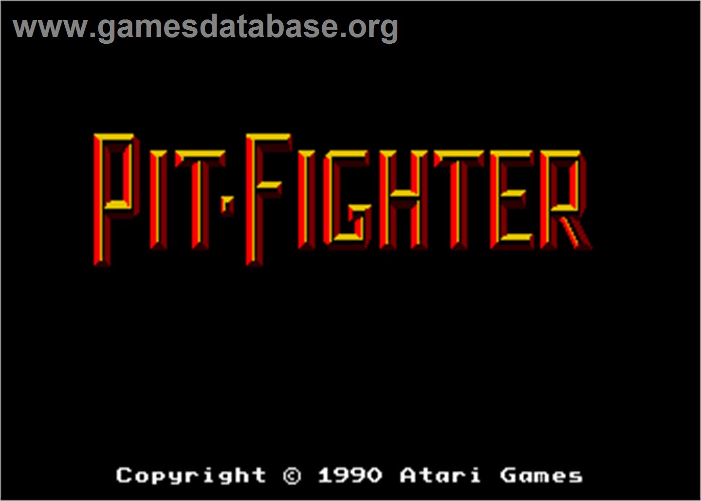 Pit Fighter - Arcade - Artwork - Title Screen