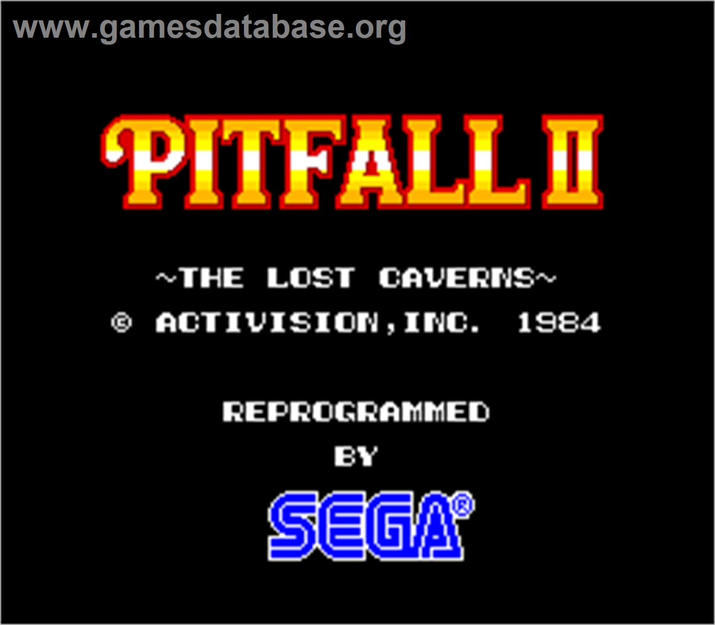 Pitfall II - Arcade - Artwork - Title Screen