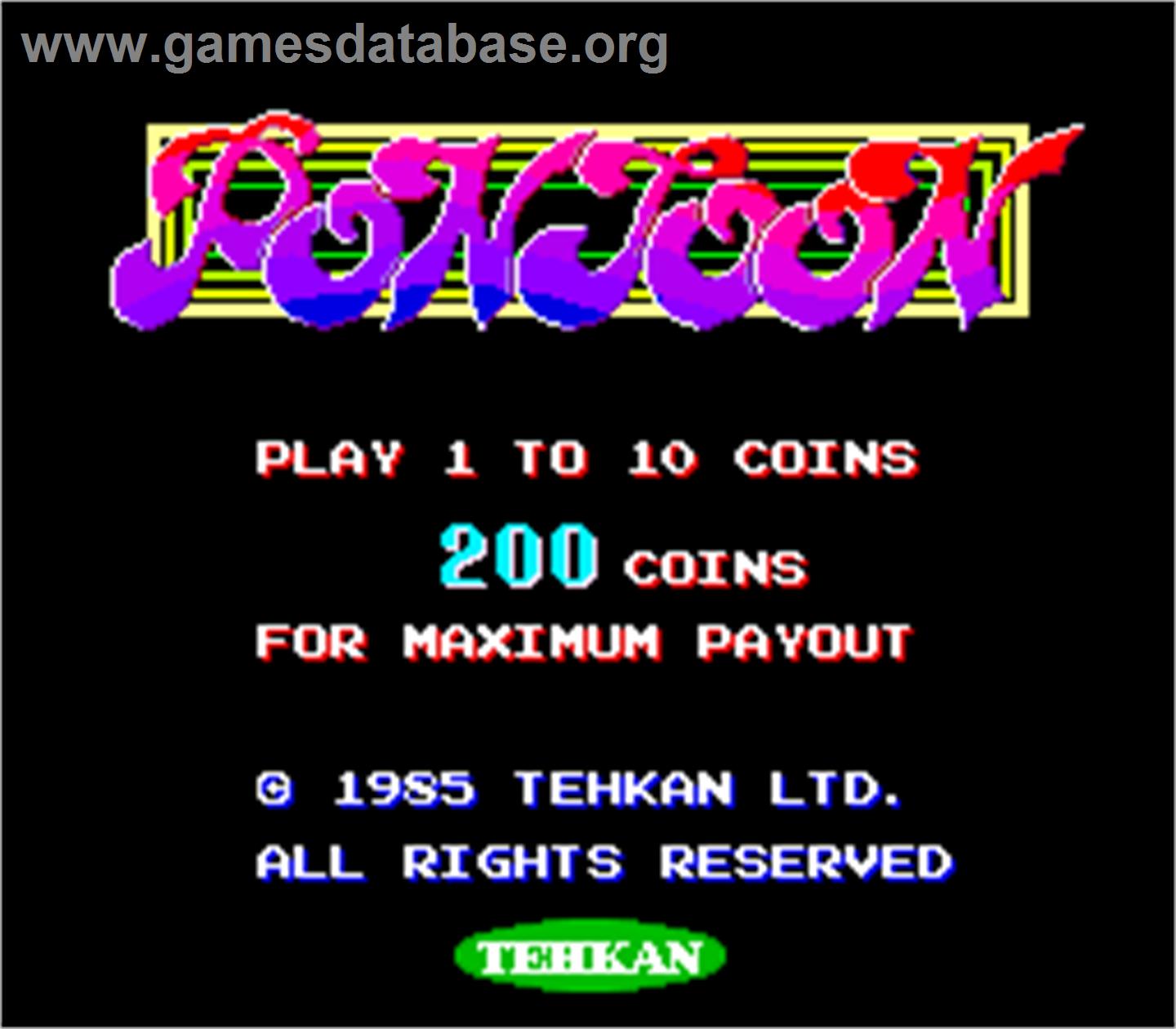 Pontoon - Arcade - Artwork - Title Screen