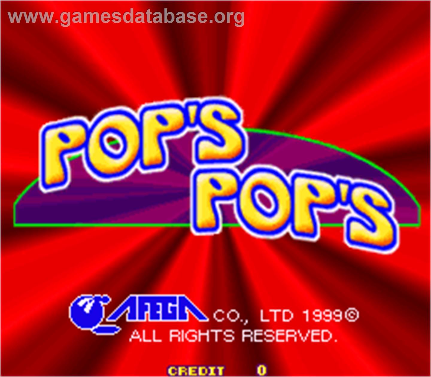 Pop's Pop's - Arcade - Artwork - Title Screen