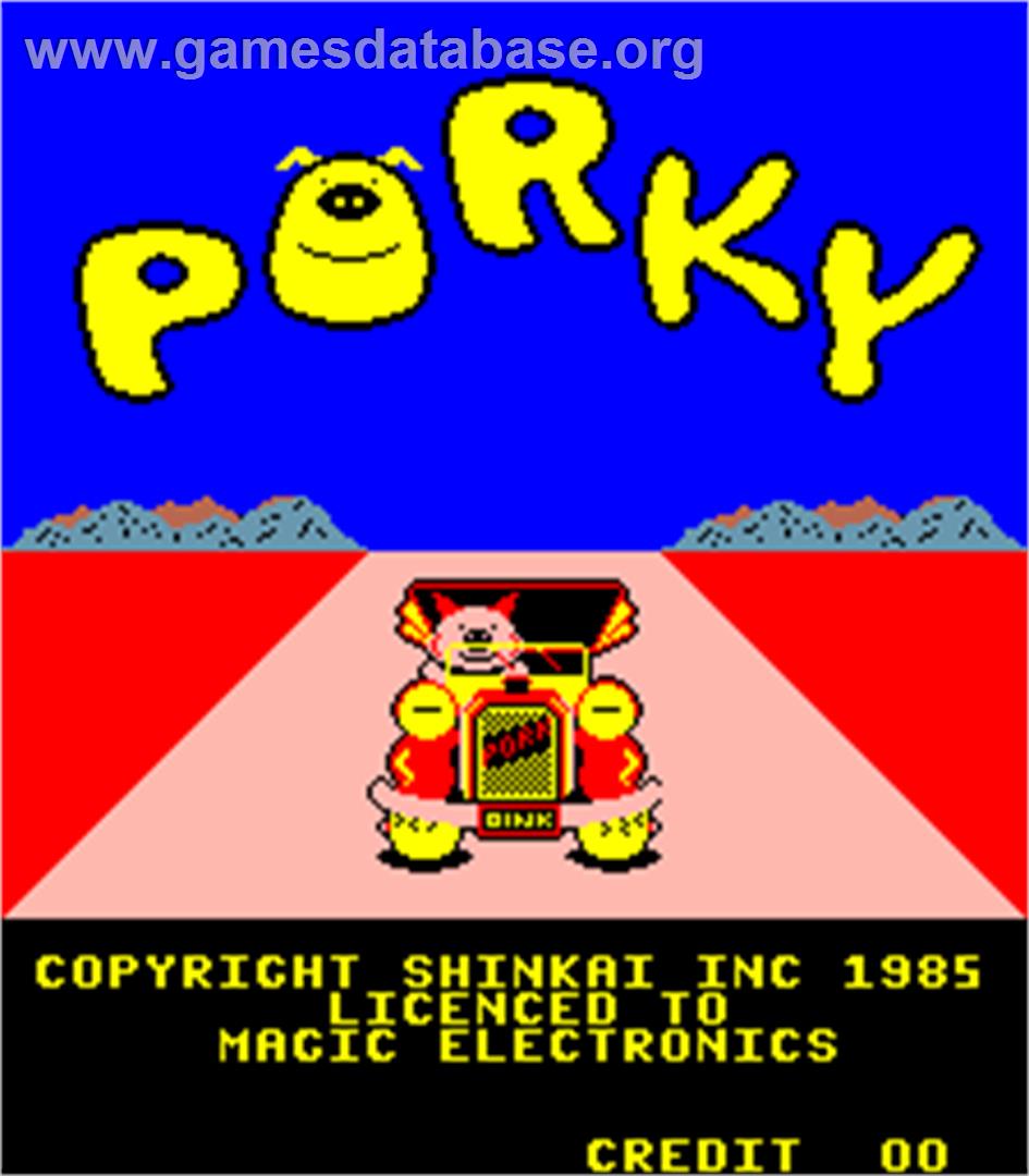 Porky - Arcade - Artwork - Title Screen