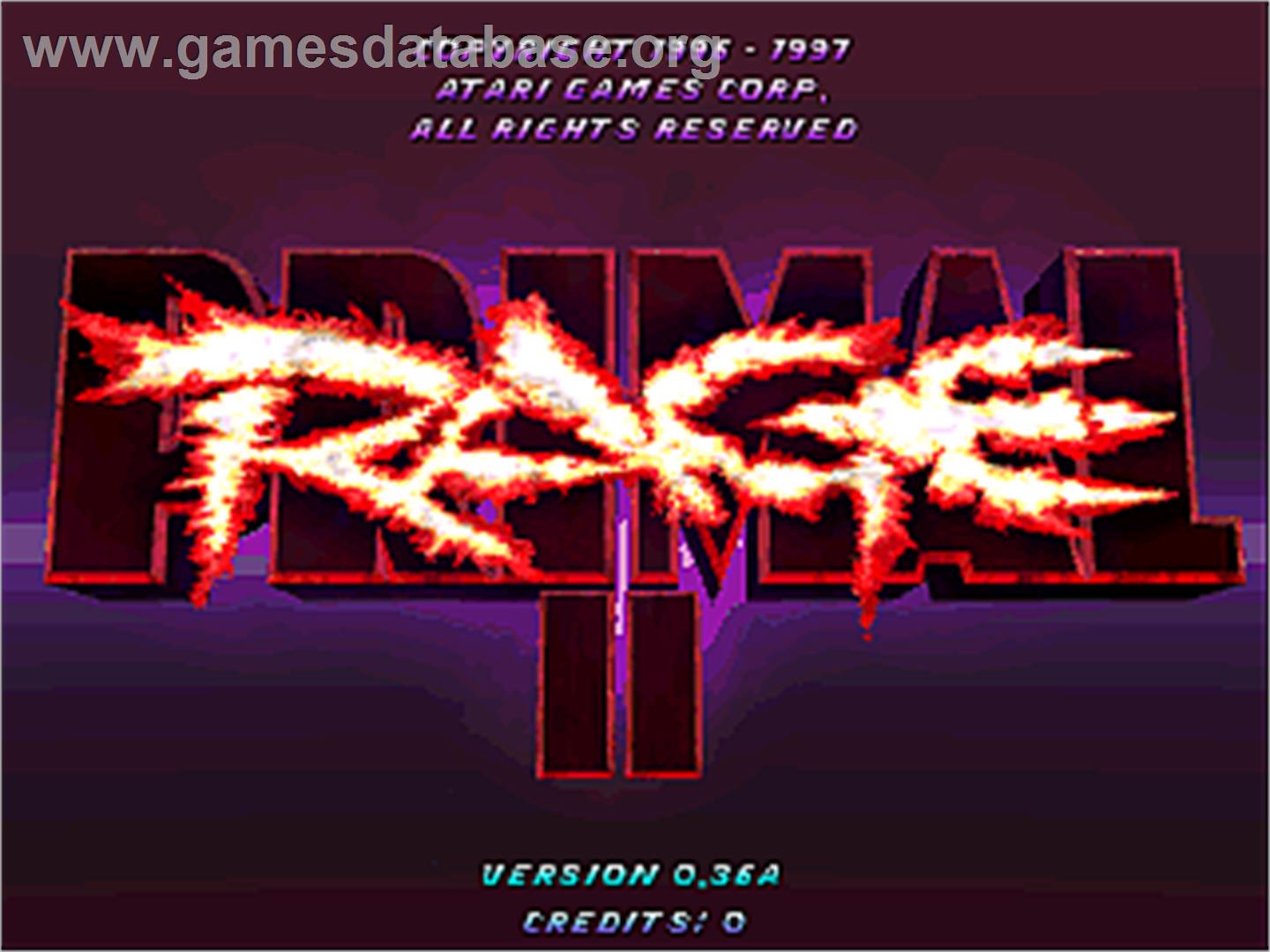 Primal Rage 2 - Arcade - Artwork - Title Screen