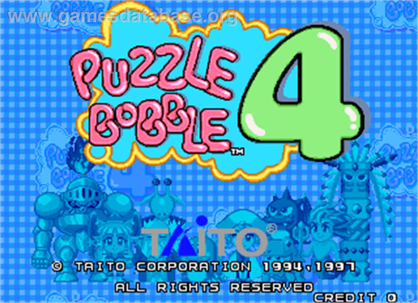 Puzzle Bobble 4 - Arcade - Artwork - Title Screen