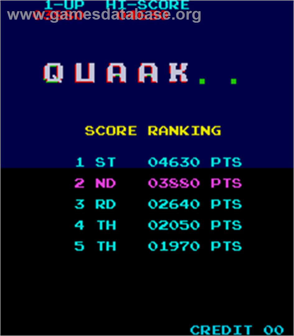 Quaak - Arcade - Artwork - Title Screen