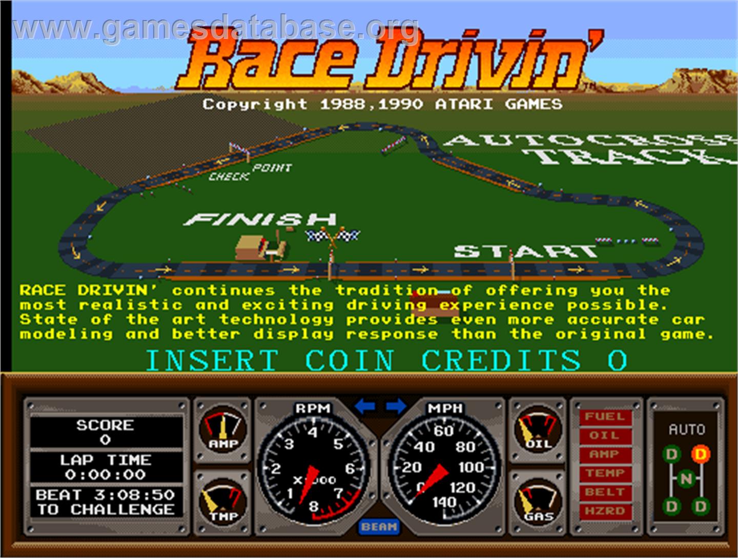 Race Drivin' - Arcade - Artwork - Title Screen