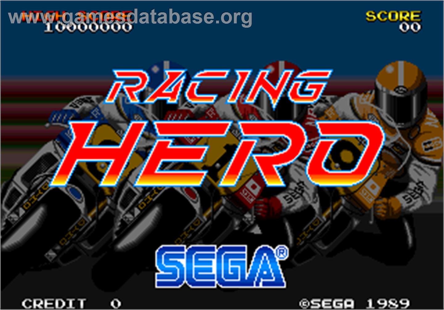 Racing Hero - Arcade - Artwork - Title Screen