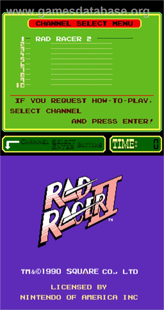 Rad Racer II - Arcade - Artwork - Title Screen