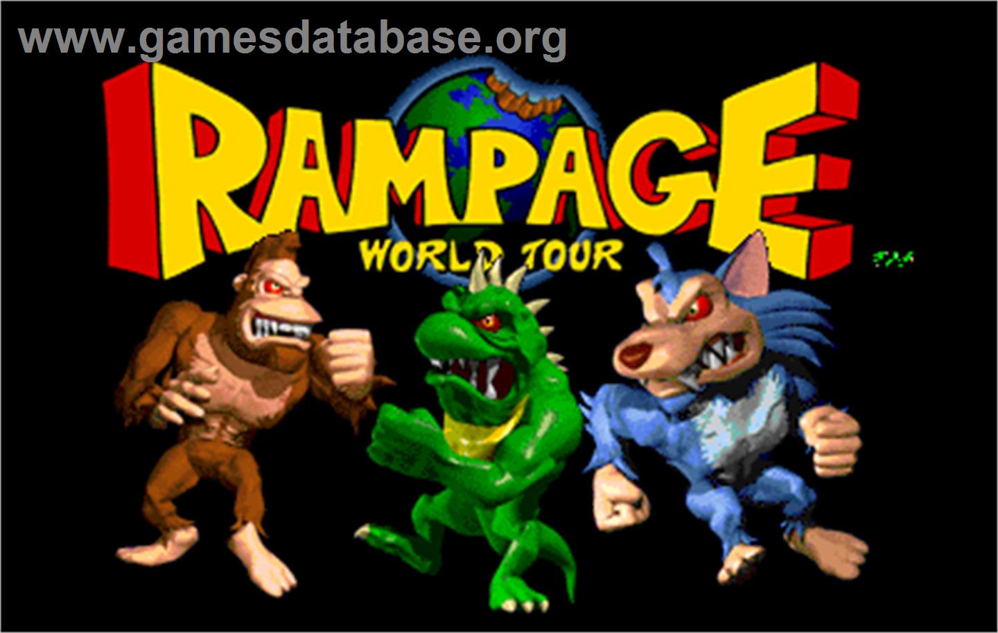 Rampage: World Tour - Arcade - Artwork - Title Screen
