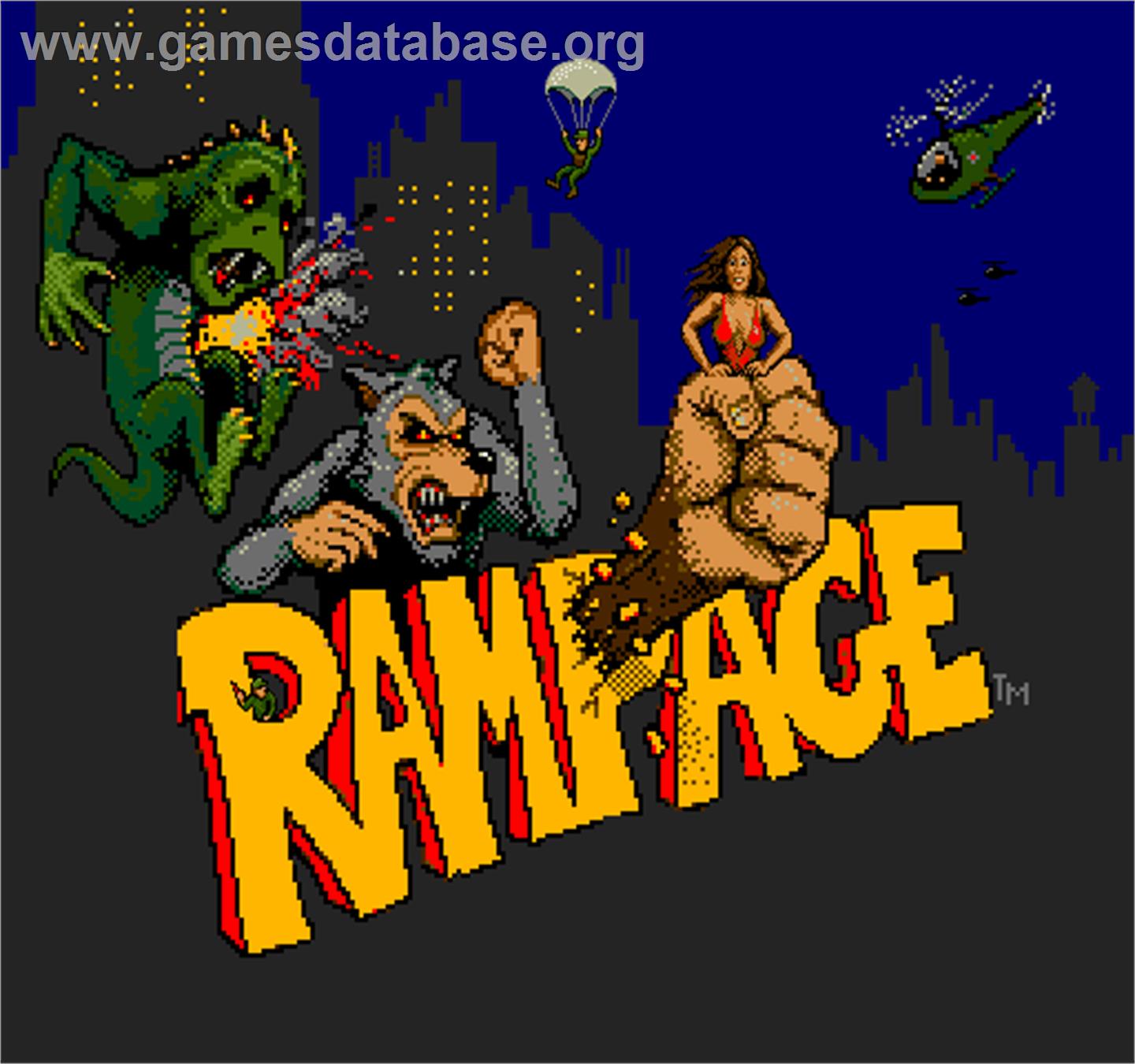 Rampage - Arcade - Artwork - Title Screen