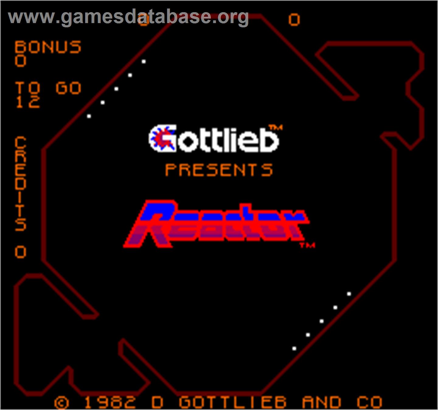 Reactor - Arcade - Artwork - Title Screen