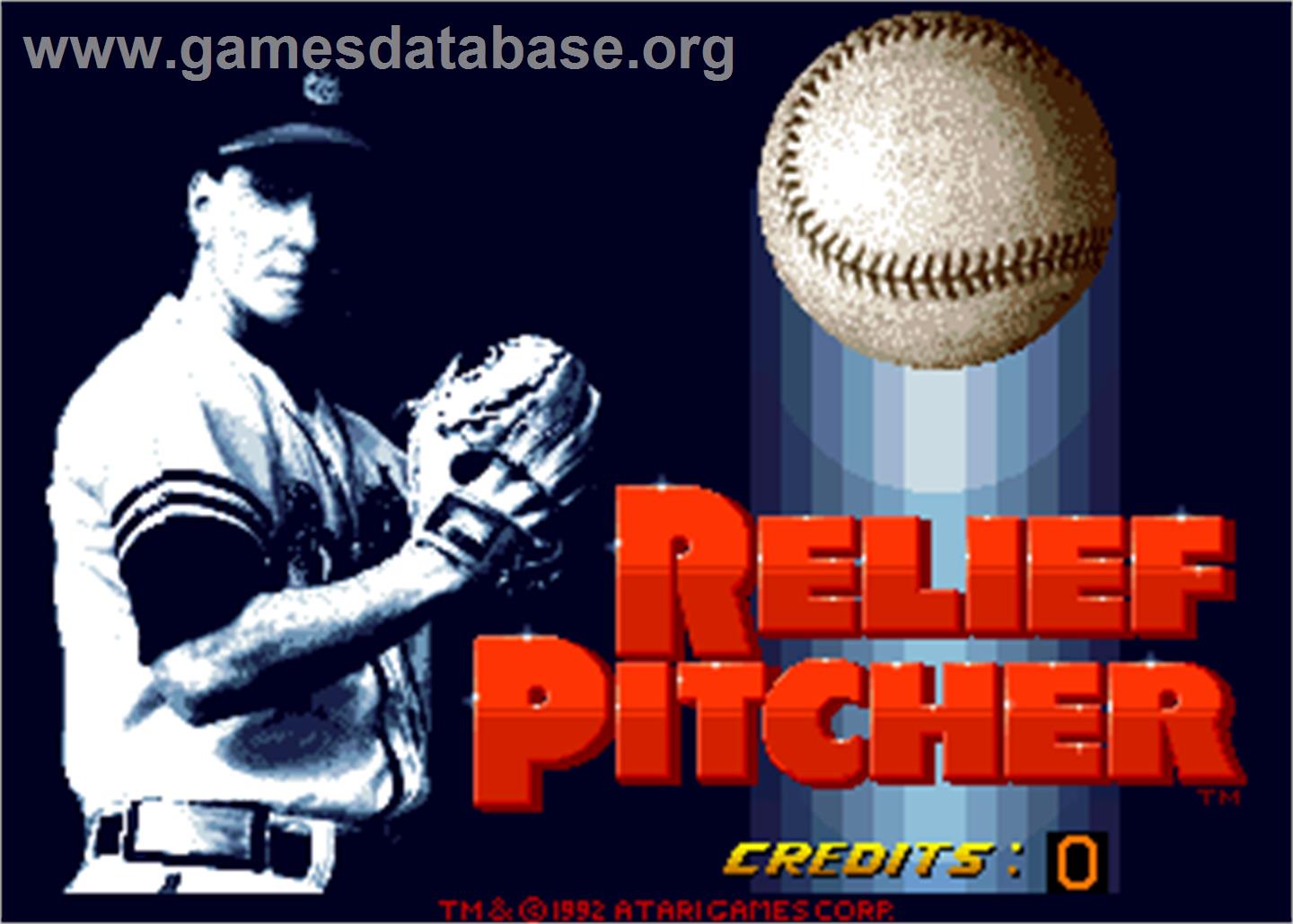 Relief Pitcher - Arcade - Artwork - Title Screen