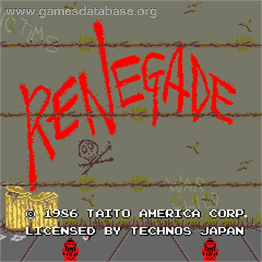 Renegade - Arcade - Artwork - Title Screen