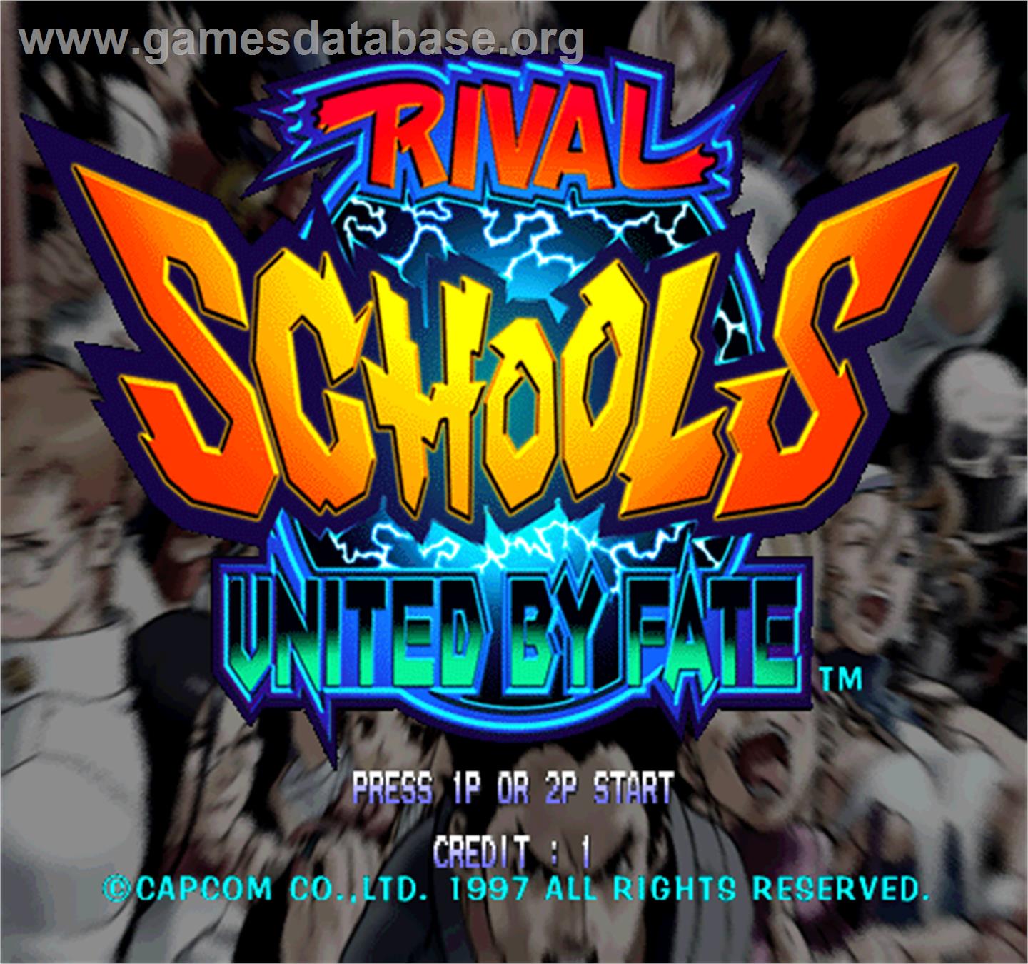 Rival Schools: United By Fate - Arcade - Artwork - Title Screen