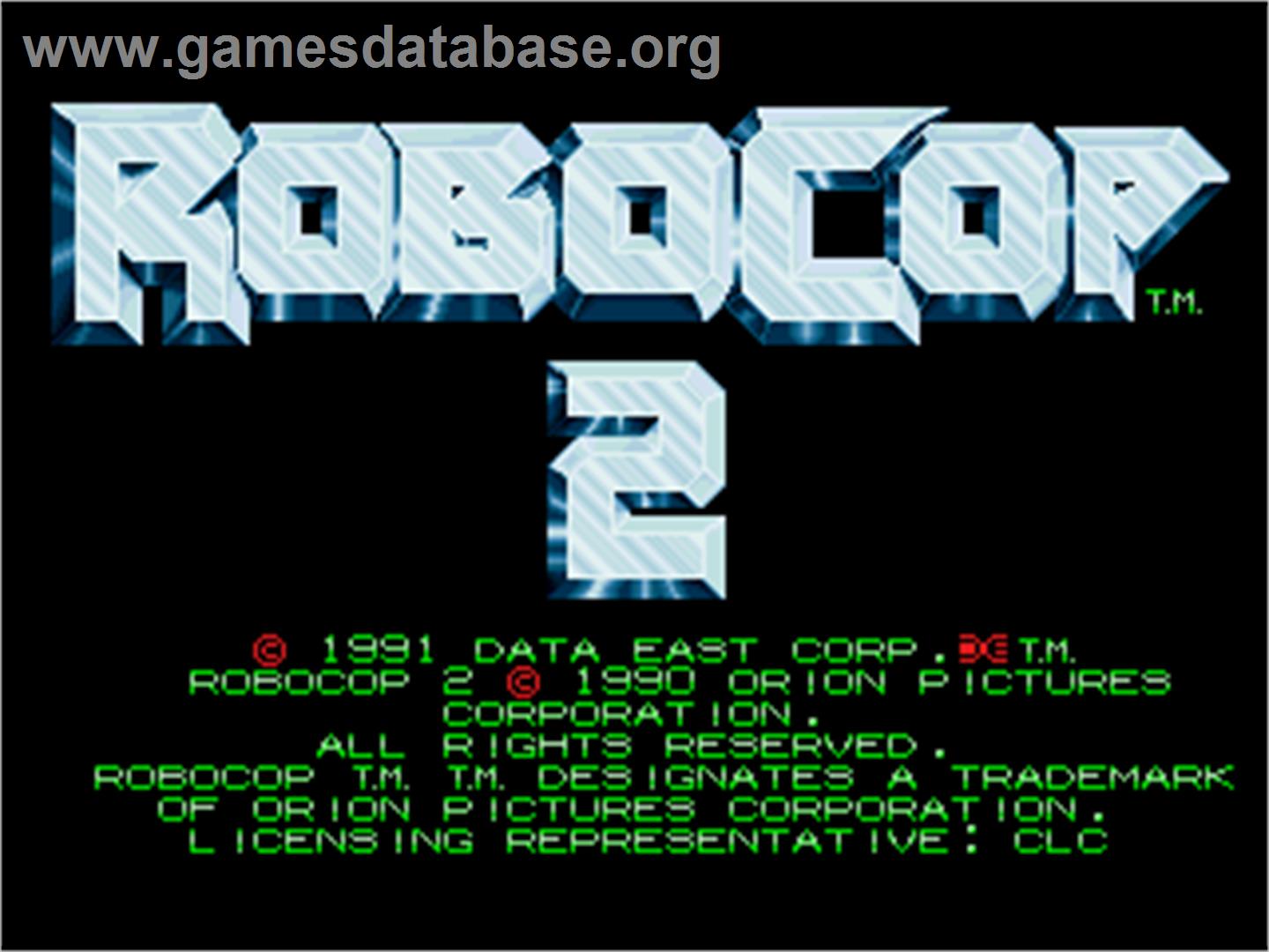 Robocop 2 - Arcade - Artwork - Title Screen