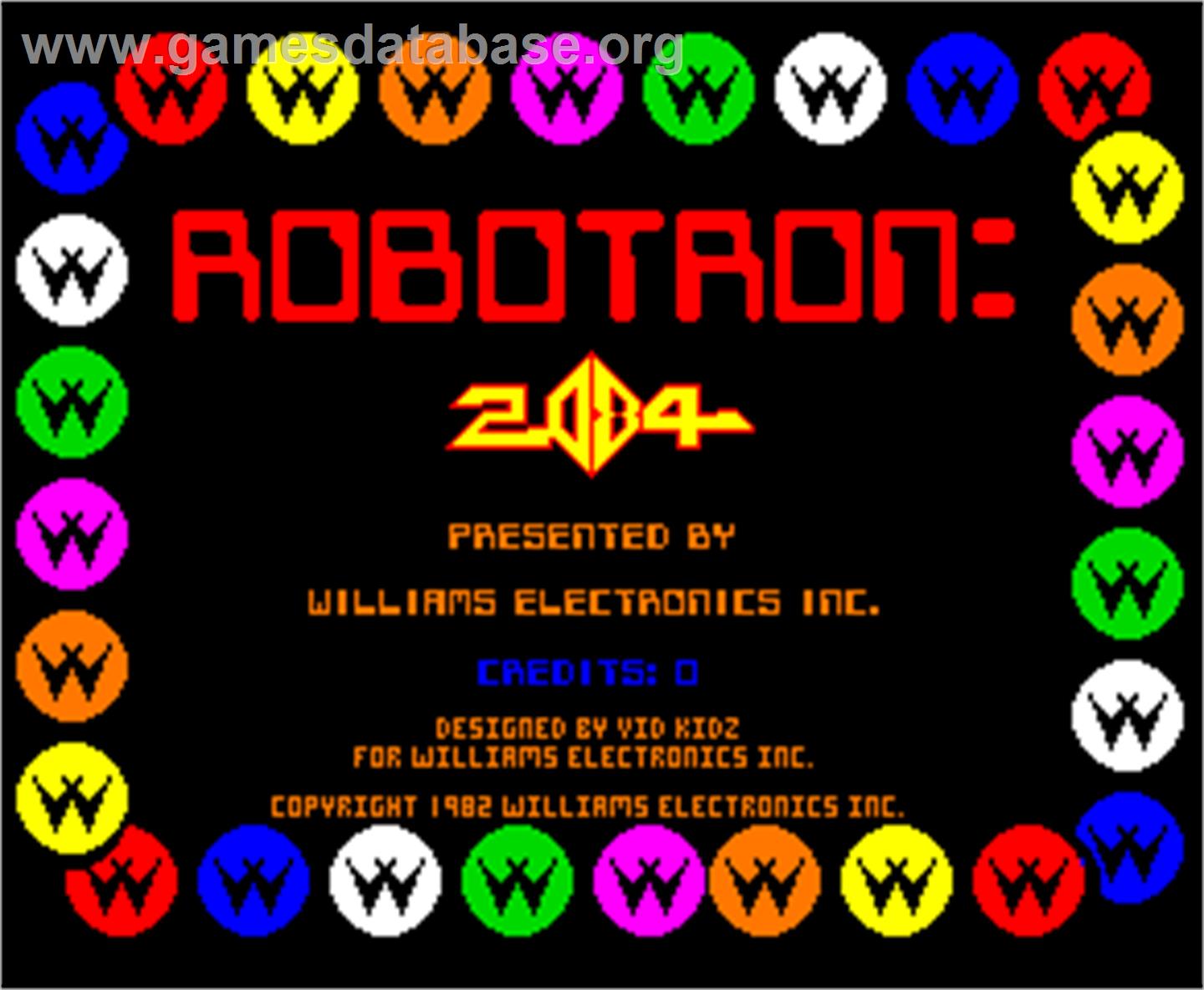 Robotron: 2084 - Arcade - Artwork - Title Screen