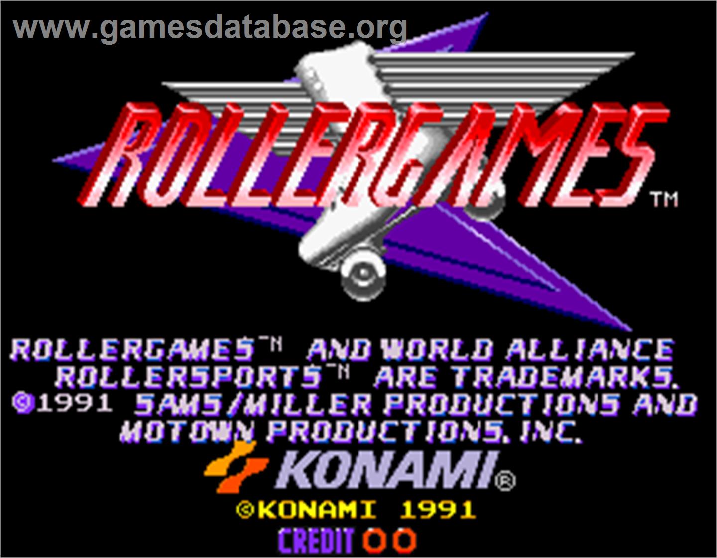 Rollergames - Arcade - Artwork - Title Screen