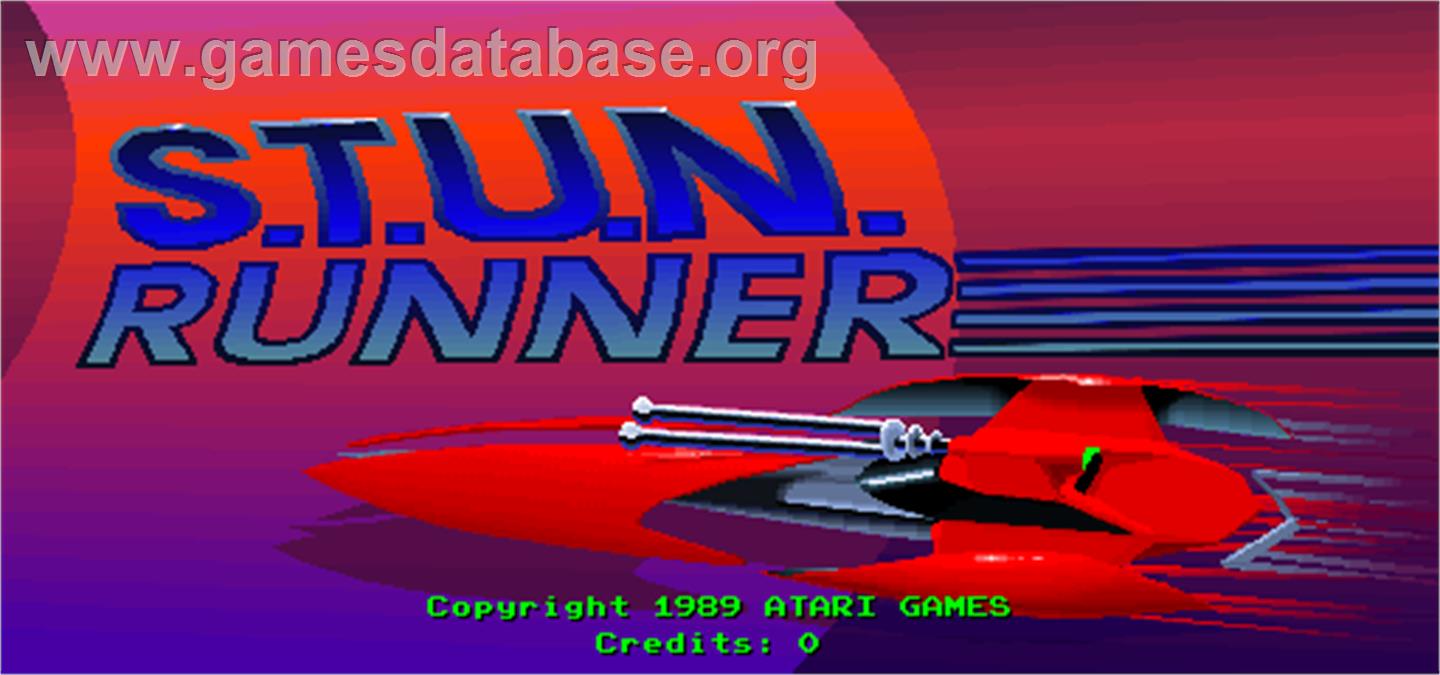S.T.U.N. Runner - Arcade - Artwork - Title Screen