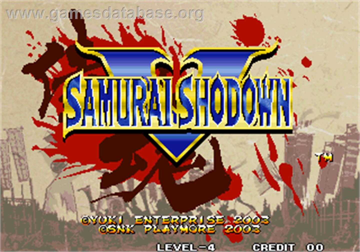 Samurai Shodown V / Samurai Spirits Zero - Arcade - Artwork - Title Screen
